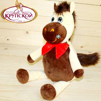 Сладкий новогодний подарок от фабрики имени Крупской в мягкой игрушке в Пущино