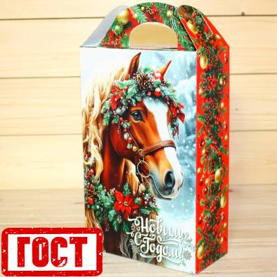 Сладкий новогодний подарок по ГОСТу в картонной упаковке в Пущино